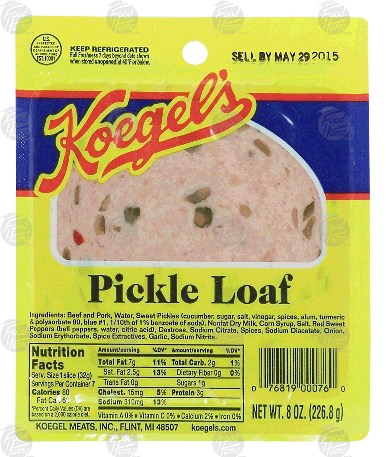 Koegel's  pickle loaf sandwich slices Full-Size Picture